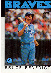 1986 Topps Baseball Cards      078      Bruce Benedict